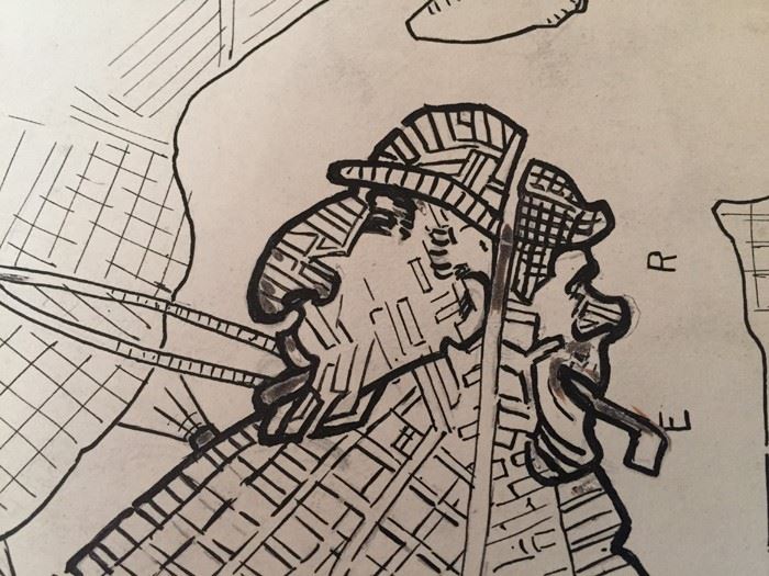 Original F. A. Carter (Fernando Carter) Satirical Map Of Early New York City [Photo 5]