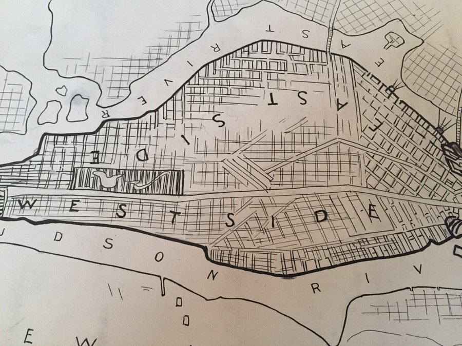 Original F. A. Carter (Fernando Carter) Satirical Map Of Early New York City [Photo 13]