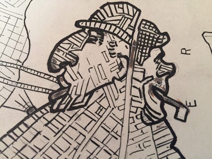 Original F. A. Carter (Fernando Carter) Satirical Map Of Early New York City [Photo 10]