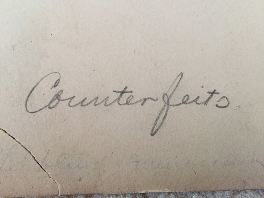 Original F. A. Carter (Fernando Carter) Sketch Titled Counterfeits Showing Street Performer With Sign 'Please Help The Blind' [Photo 10]