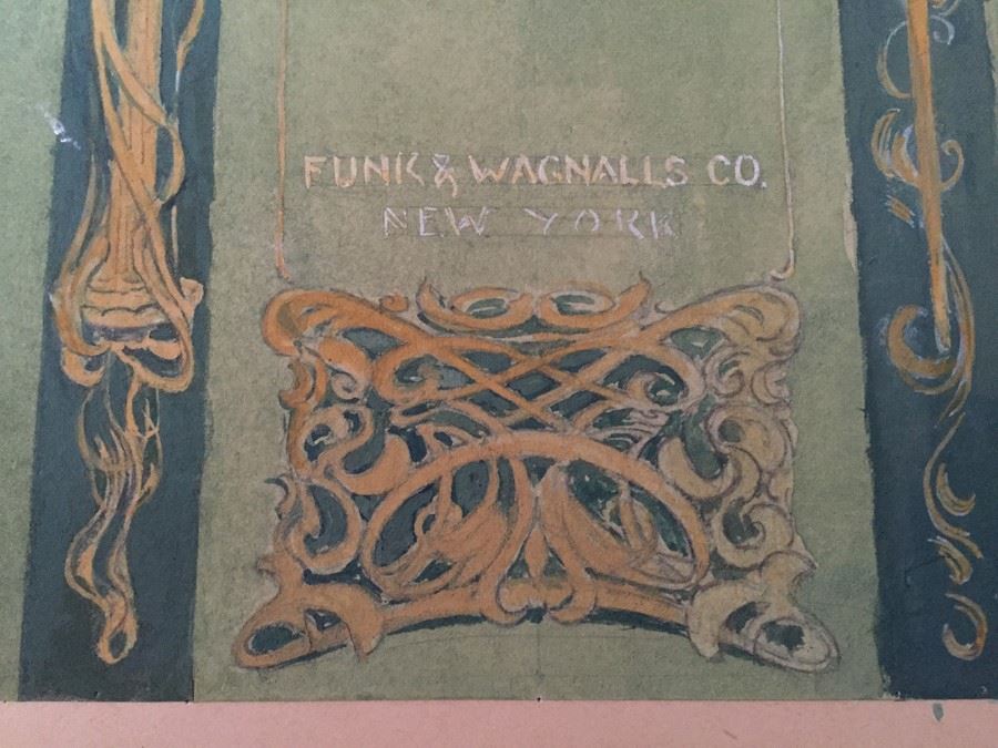 Original F. A. Carter (Fernando Carter) Sketch Of Book Cover Design For ARCHIBALD MALMAISON By Julian Hawthorne Funk & Wagnalls Co New York Around 1899 [Photo 6]