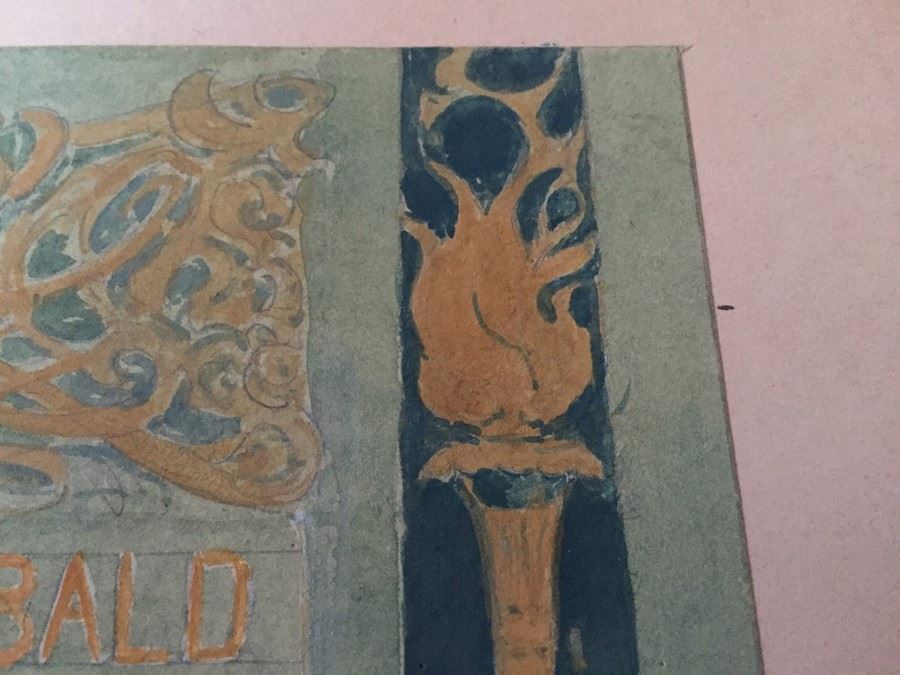 Original F. A. Carter (Fernando Carter) Sketch Of Book Cover Design For ARCHIBALD MALMAISON By Julian Hawthorne Funk & Wagnalls Co New York Around 1899 [Photo 11]