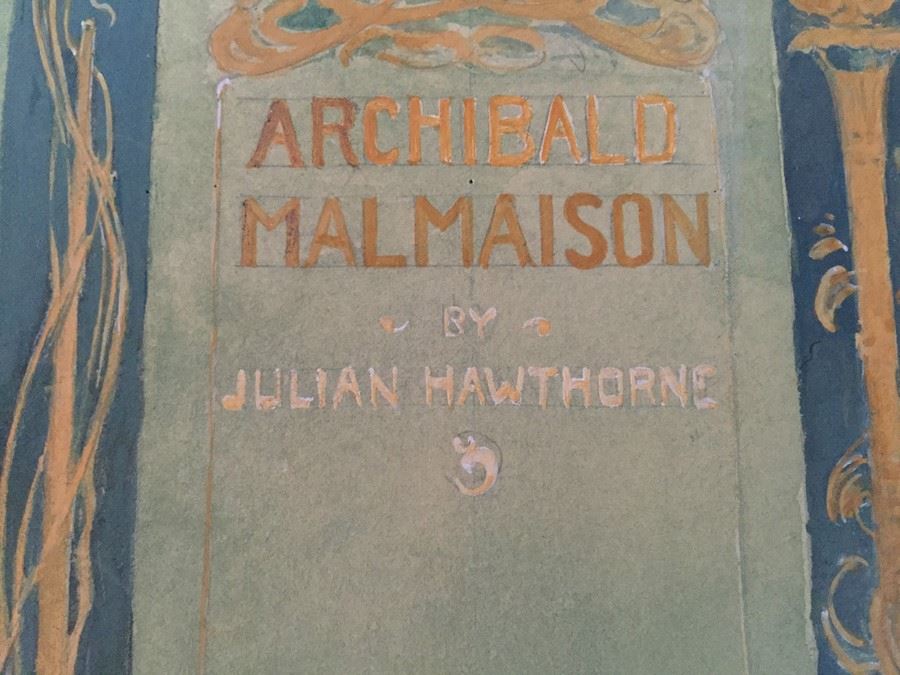 Original F. A. Carter (Fernando Carter) Sketch Of Book Cover Design For ARCHIBALD MALMAISON By Julian Hawthorne Funk & Wagnalls Co New York Around 1899 [Photo 5]