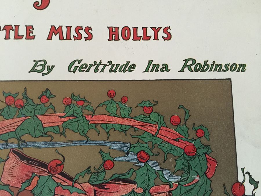 Original F. A. Carter (Fernando Carter) Sketch Of Book Cover Design For 1912 Floral Fairies - Little Miss Hollys By Gertrude Robinson [Photo 4]