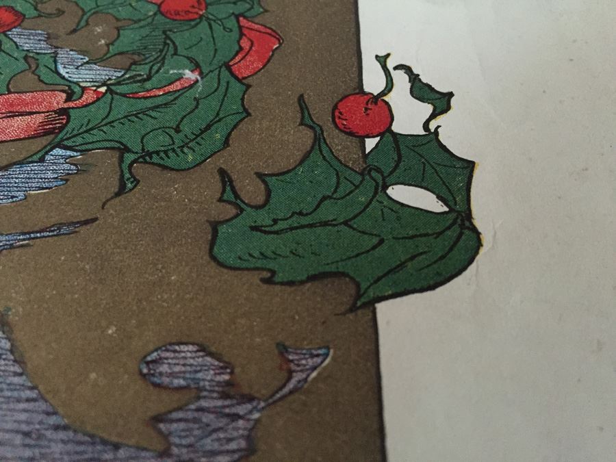 Original F. A. Carter (Fernando Carter) Sketch Of Book Cover Design For 1912 Floral Fairies - Little Miss Hollys By Gertrude Robinson [Photo 8]