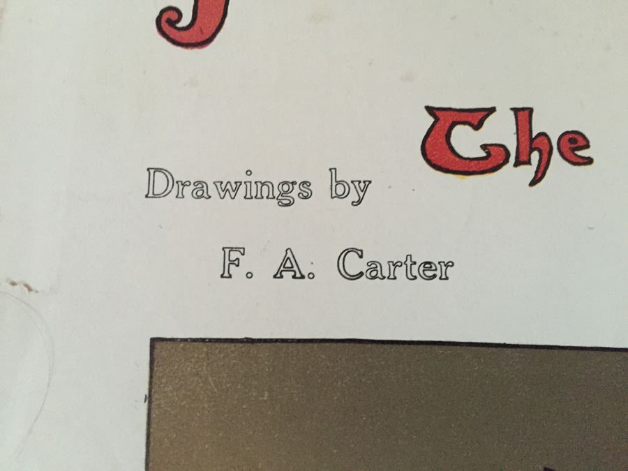 Original F. A. Carter (Fernando Carter) Sketch Of Book Cover Design For 1912 Floral Fairies - Little Miss Hollys By Gertrude Robinson [Photo 2]