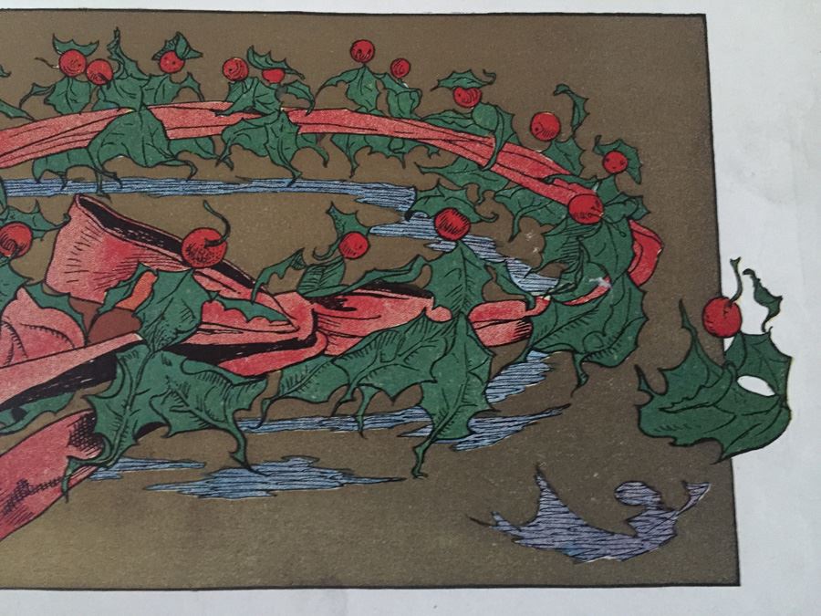 Original F. A. Carter (Fernando Carter) Sketch Of Book Cover Design For 1912 Floral Fairies - Little Miss Hollys By Gertrude Robinson [Photo 7]