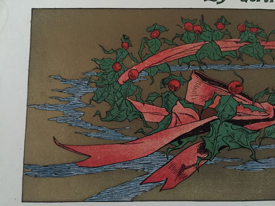 Original F. A. Carter (Fernando Carter) Sketch Of Book Cover Design For 1912 Floral Fairies - Little Miss Hollys By Gertrude Robinson [Photo 5]