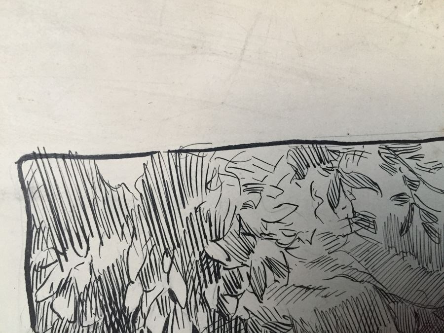 Original F. A. Carter (Fernando Carter) Sketch Titled Fish - 'Life Is Just One Dam Thing After Another' [Photo 13]