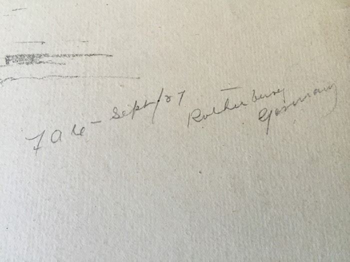 Original F. A. Carter (Fernando Carter) 1887 Sketch Of Rothenburg Germany [Photo 3]