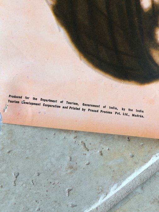 Original Vintage India Travel Poster [Photo 2]