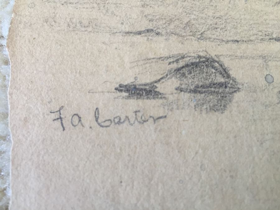 Original F. A. Carter (Fernando Carter) 1887 Sketch Of Rothenburg Germany [Photo 3]