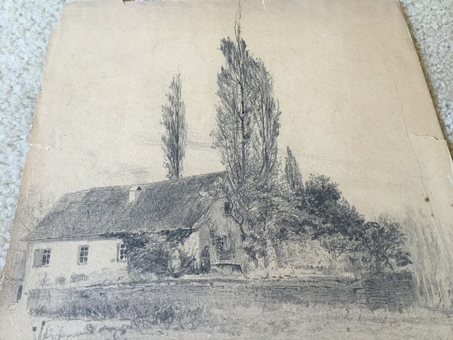 Original F. A. Carter (Fernando Carter) 1887 Sketch Of Rothenburg Germany [Photo 2]