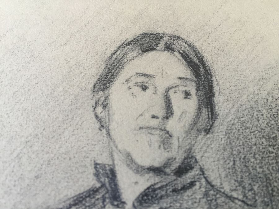 Original F. A. Carter (Fernando Carter) 1908 Sketch Of Woman Leonia New Jersey NJ [Photo 4]