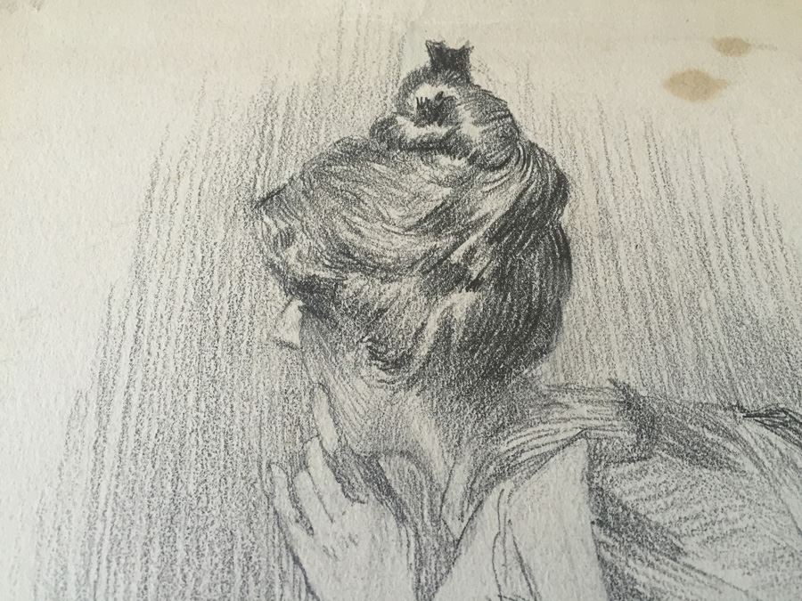 Original F. A. Carter (Fernando Carter) Sketch Of Woman [Photo 2]