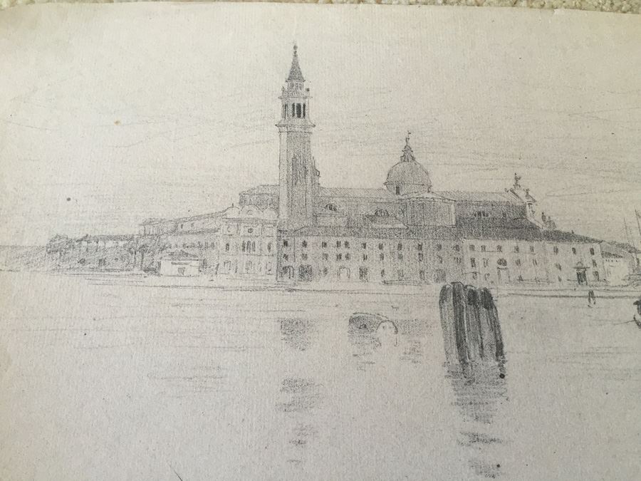 Original F. A. Carter (Fernando Carter) Sketch Of Riverscape [Photo 2]