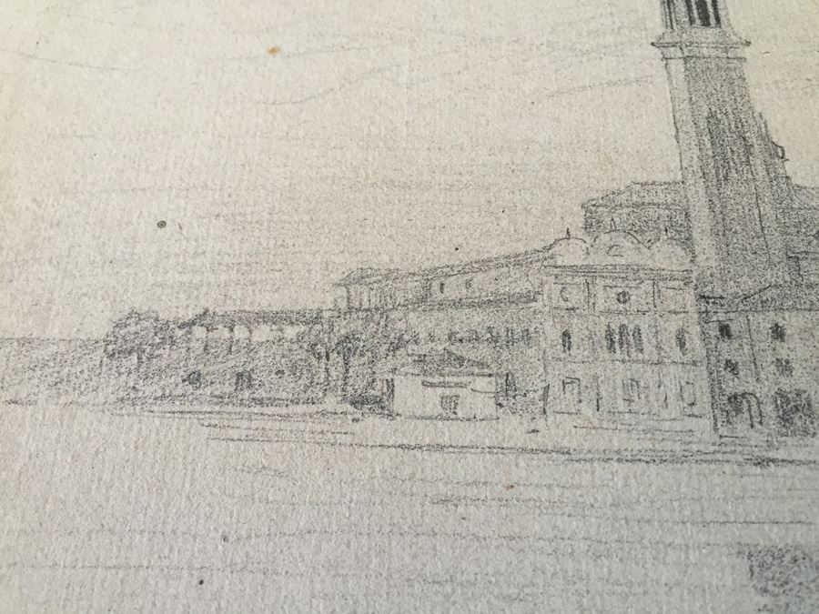 Original F. A. Carter (Fernando Carter) Sketch Of Riverscape [Photo 6]