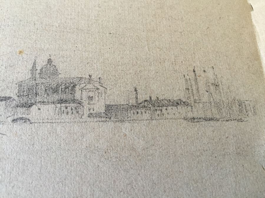 Original F. A. Carter (Fernando Carter) Sketch Of Riverscape [Photo 7]