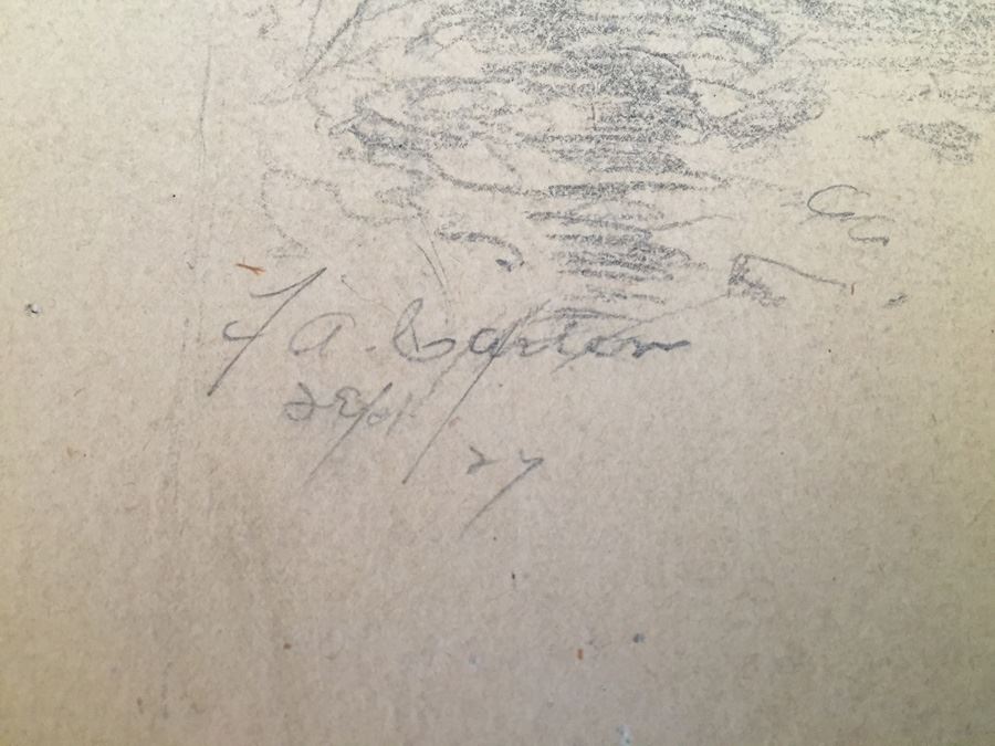 Original F. A. Carter (Fernando Carter) 1887 Sketch Of Rothenburg Germany [Photo 3]