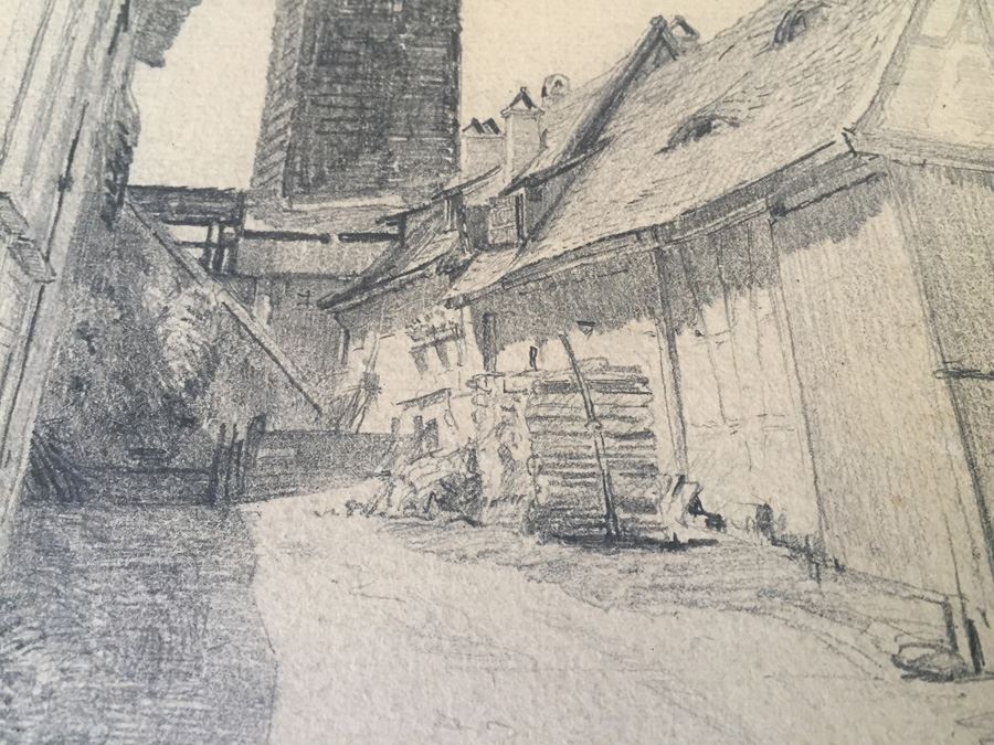 Original F. A. Carter (Fernando Carter) 1887 Sketch Of Rothenburg Germany [Photo 4]