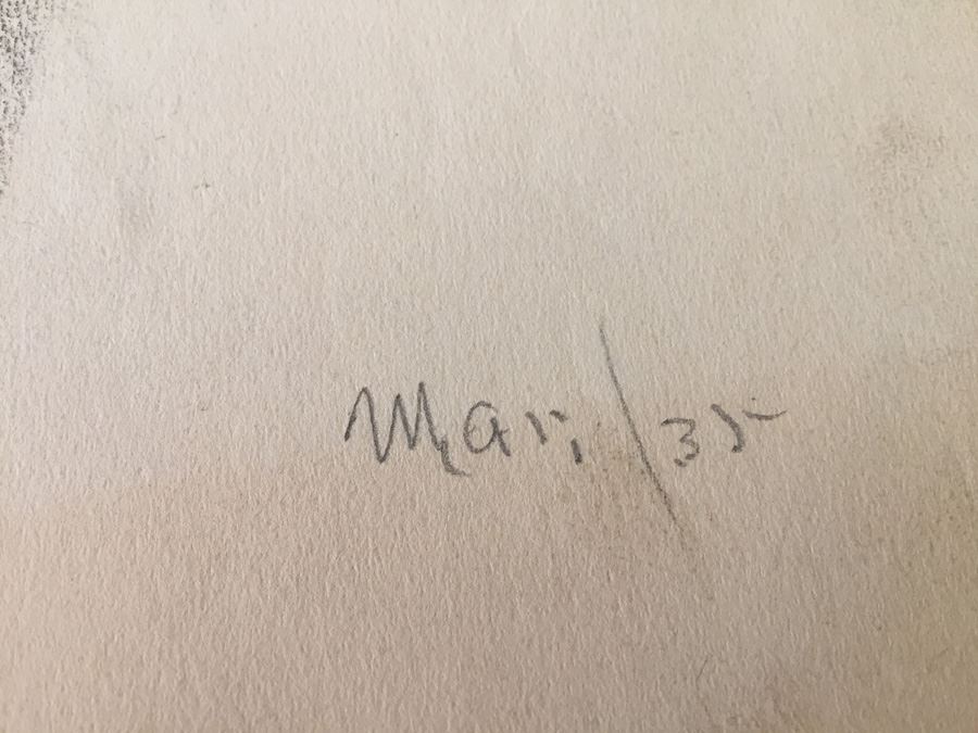 Original F. A. Carter (Fernando Carter) Sketch Of Nude Woman [Photo 5]