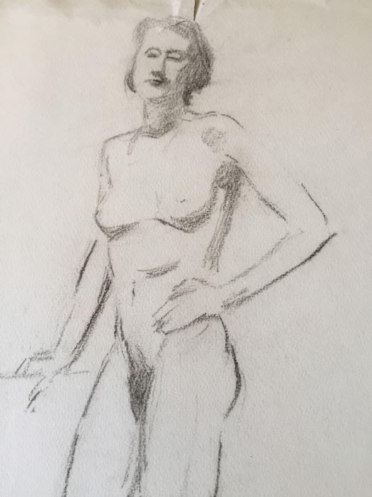 Original F. A. Carter (Fernando Carter) Sketch Of Nude Woman [Photo 2]