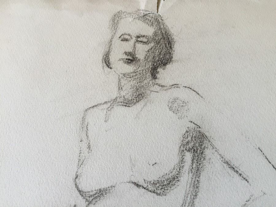 Original F. A. Carter (Fernando Carter) Sketch Of Nude Woman [Photo 3]