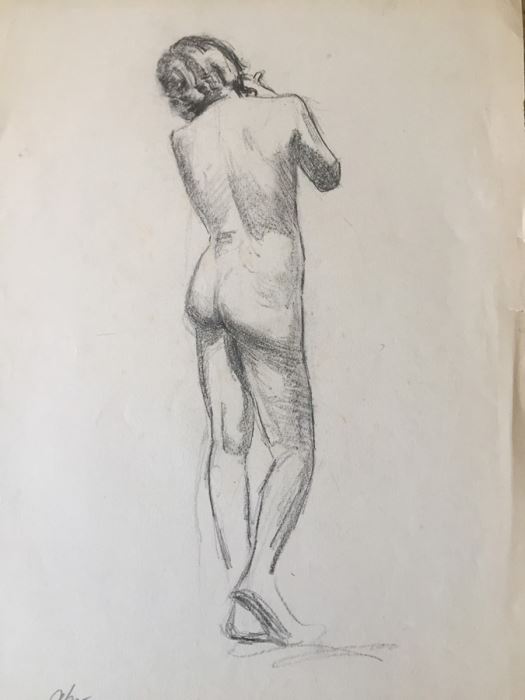Original F. A. Carter (Fernando Carter) Sketch Of Nude Woman [Photo 6]