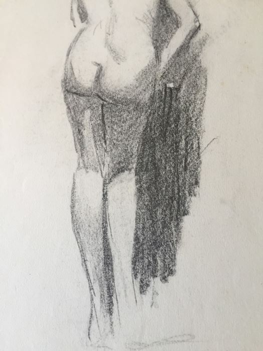 Original F. A. Carter (Fernando Carter) Sketch Of Nude Woman [Photo 5]