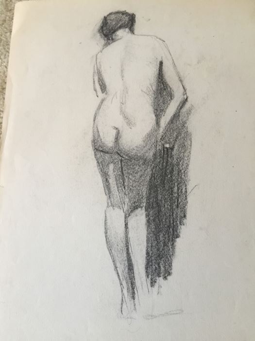 Original F. A. Carter (Fernando Carter) Sketch Of Nude Woman [Photo 6]