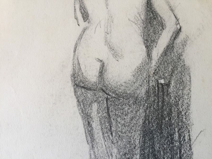 Original F. A. Carter (Fernando Carter) Sketch Of Nude Woman [Photo 4]