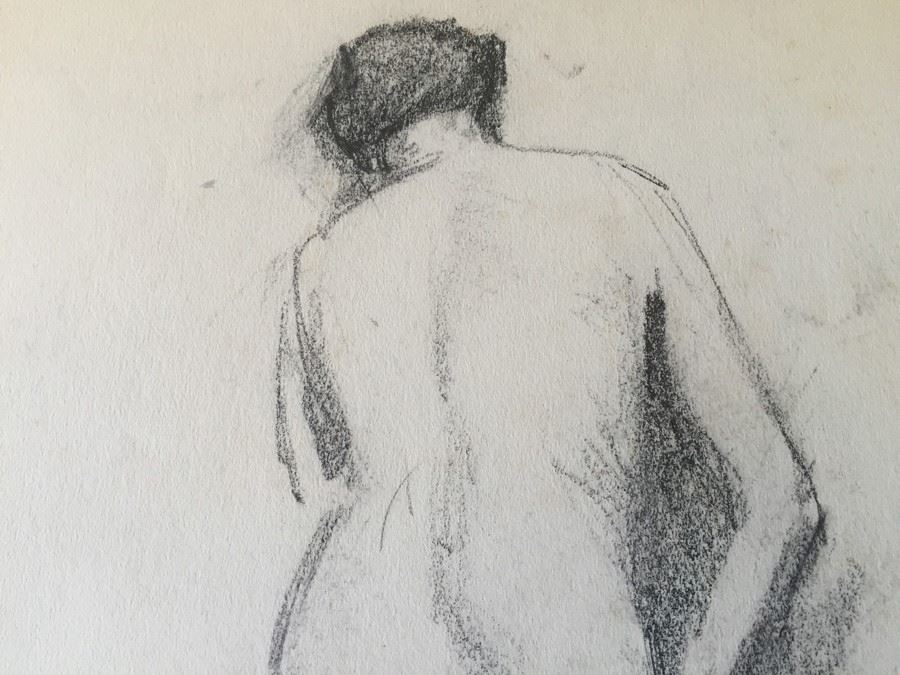 Original F. A. Carter (Fernando Carter) Sketch Of Nude Woman [Photo 3]