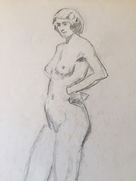 Original F. A. Carter (Fernando Carter) Sketch Of Nude Woman [Photo 5]