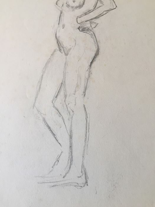 Original F. A. Carter (Fernando Carter) Sketch Of Nude Woman [Photo 4]