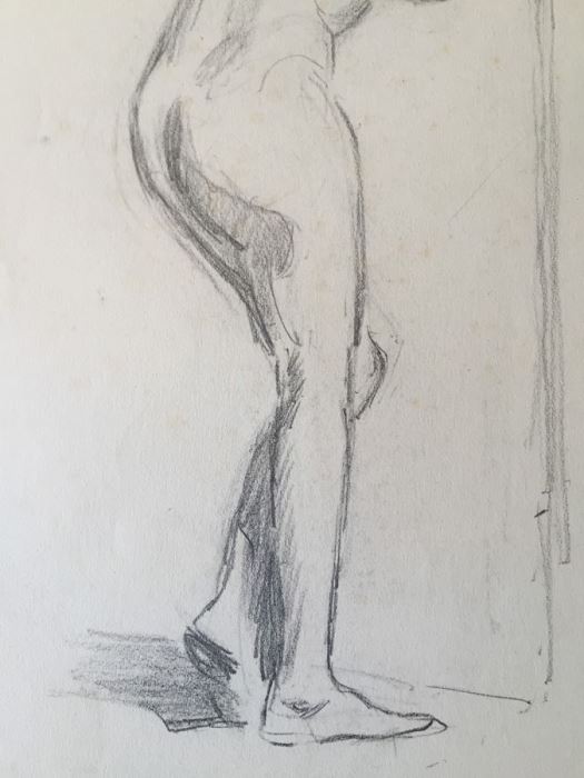 Original F. A. Carter (Fernando Carter) Sketch Of Nude Woman [Photo 3]