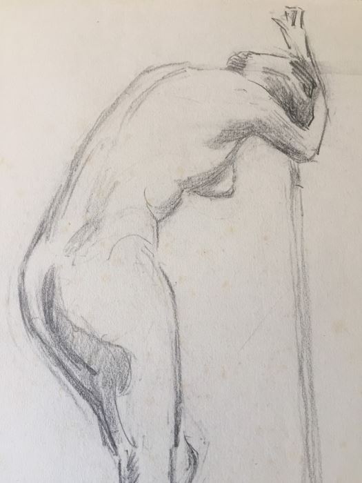 Original F. A. Carter (Fernando Carter) Sketch Of Nude Woman [Photo 4]