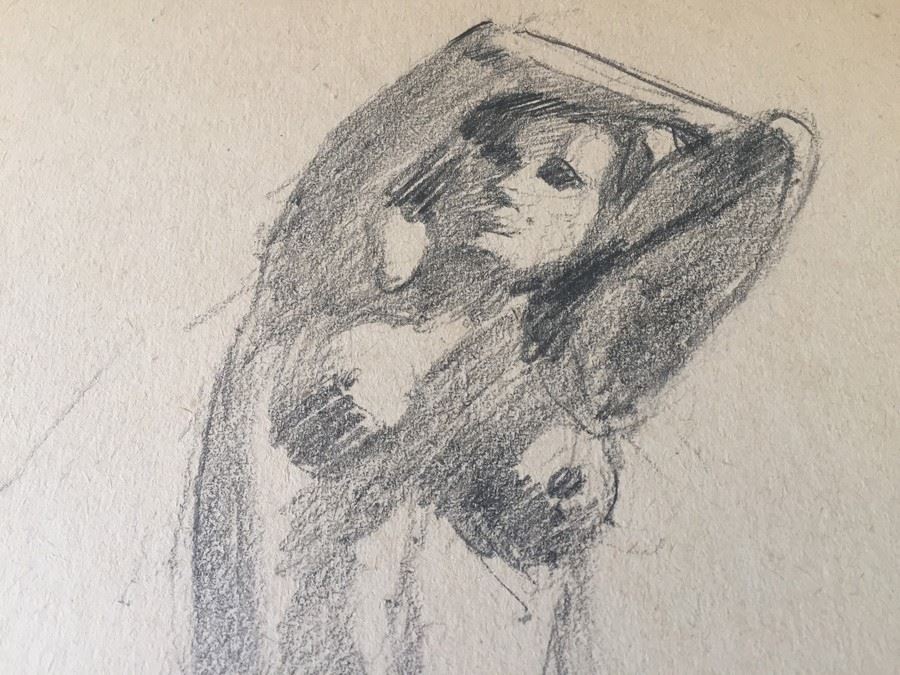 Original F. A. Carter (Fernando Carter) Sketch Of Nude Woman [Photo 3]