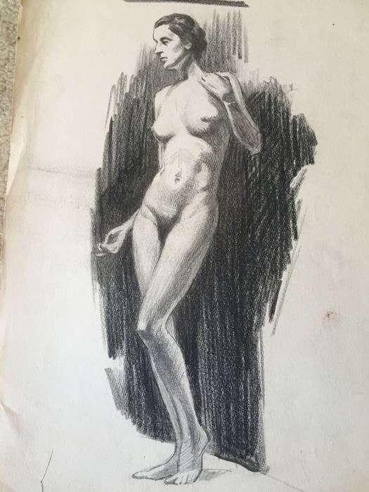 Original F. A. Carter (Fernando Carter) Sketch Of Nude Woman [Photo 7]