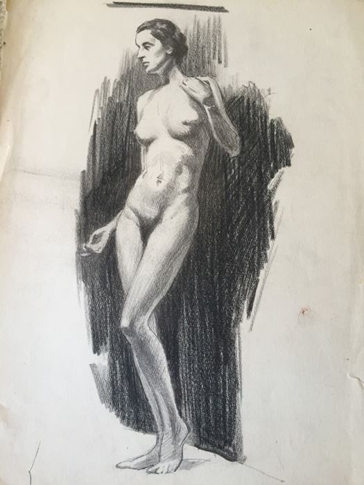 Original F. A. Carter (Fernando Carter) Sketch Of Nude Woman [Photo 8]