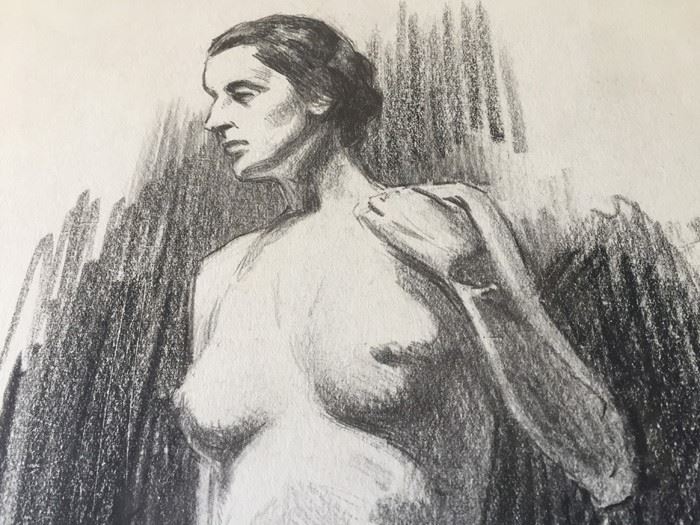 Original F. A. Carter (Fernando Carter) Sketch Of Nude Woman [Photo 4]