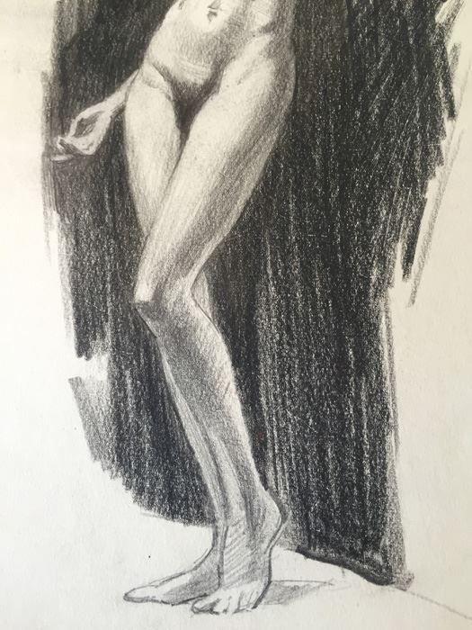 Original F. A. Carter (Fernando Carter) Sketch Of Nude Woman [Photo 6]
