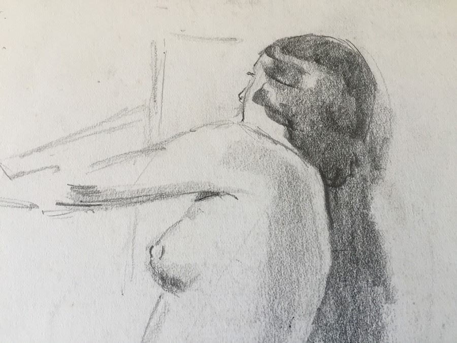 Original F. A. Carter (Fernando Carter) Sketch Of Nude Woman [Photo 7]