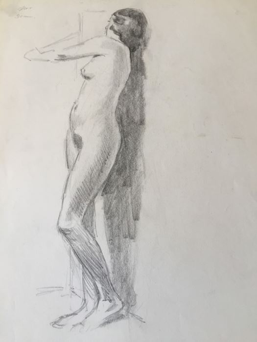 Original F. A. Carter (Fernando Carter) Sketch Of Nude Woman [Photo 6]