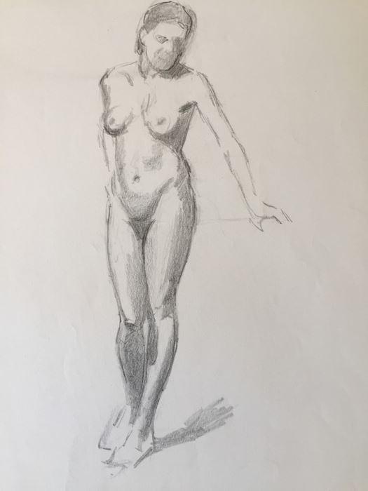 Original F. A. Carter (Fernando Carter) Sketch Of Nude Woman [Photo 2]