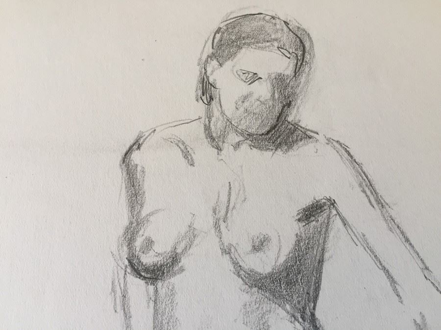 Original F. A. Carter (Fernando Carter) Sketch Of Nude Woman [Photo 5]