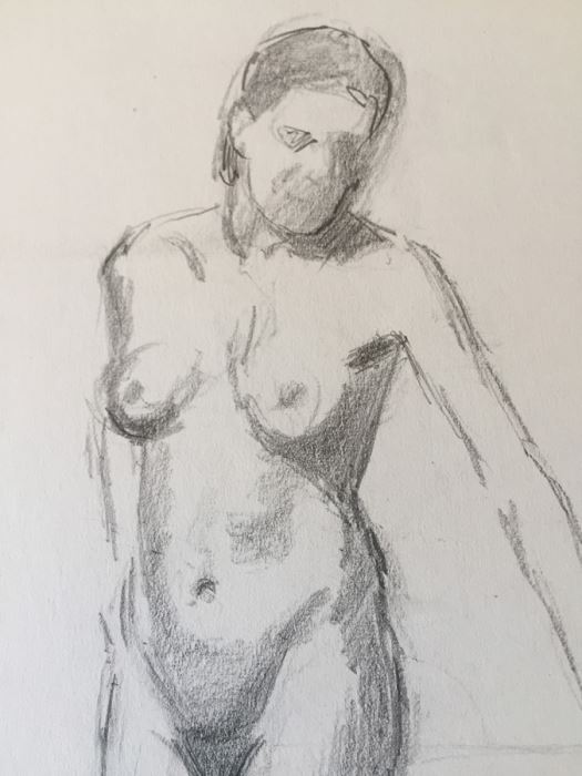 Original F. A. Carter (Fernando Carter) Sketch Of Nude Woman [Photo 3]