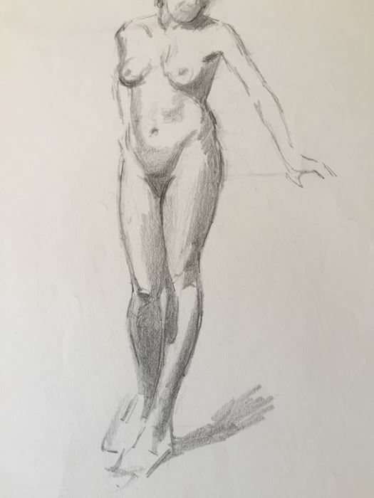 Original F. A. Carter (Fernando Carter) Sketch Of Nude Woman [Photo 4]