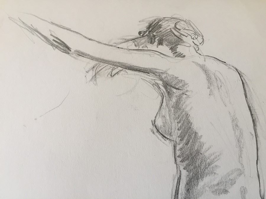 Original F. A. Carter (Fernando Carter) Sketch Of Nude Woman [Photo 4]