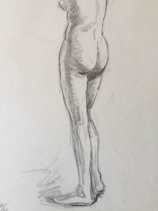 Original F. A. Carter (Fernando Carter) Sketch Of Nude Woman [Photo 3]