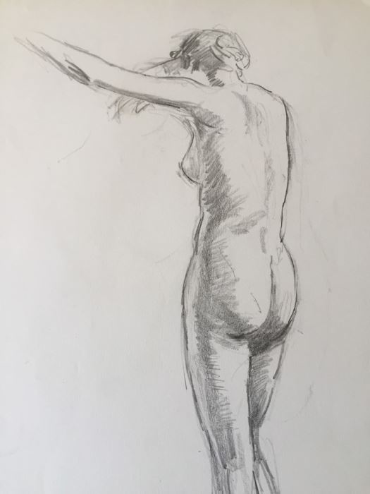 Original F. A. Carter (Fernando Carter) Sketch Of Nude Woman [Photo 2]